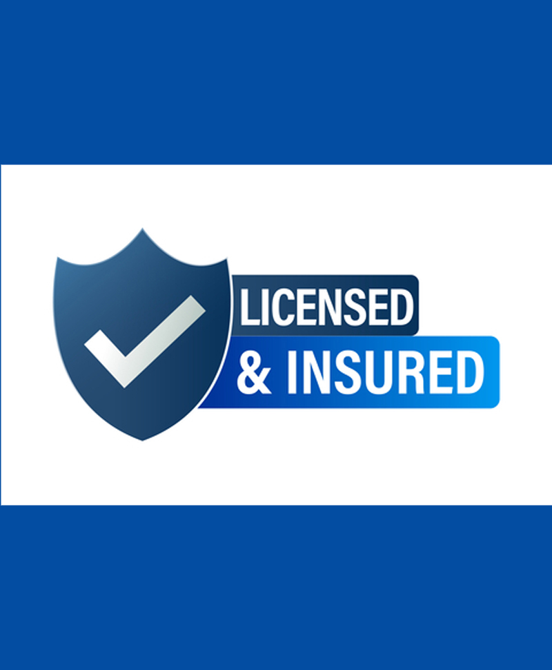 licensed and insured Insured