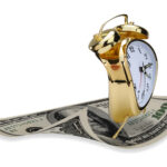clock with cash