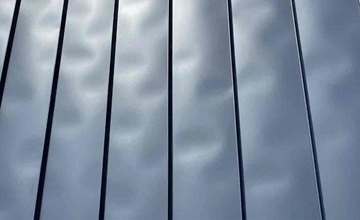 oil canning metal roof